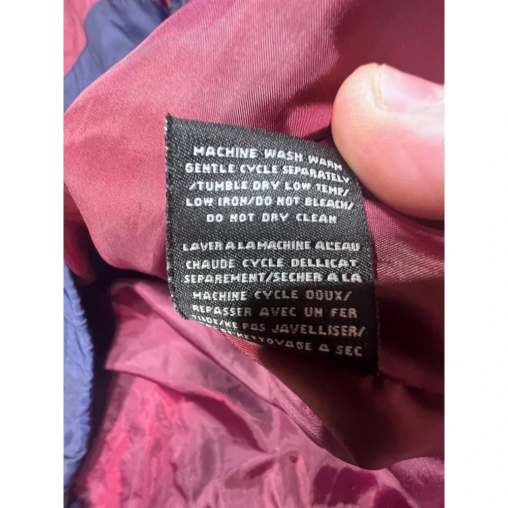 Staple Pigeon Mens Colorblock Windbreaker Jacket‎ Burgundy Navy Blue Large Logo